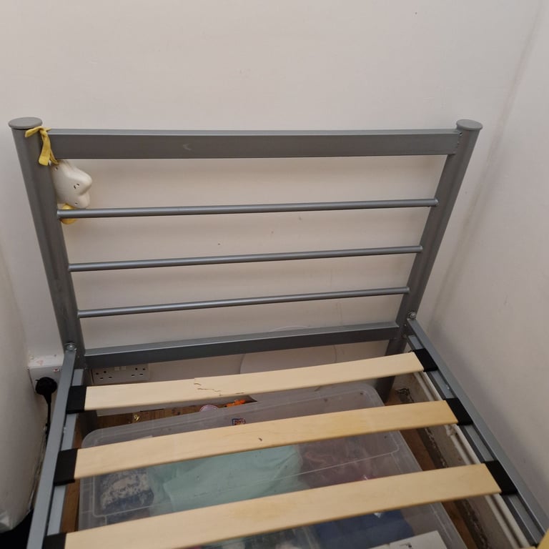 single bed frame & mattress. kids table and chair