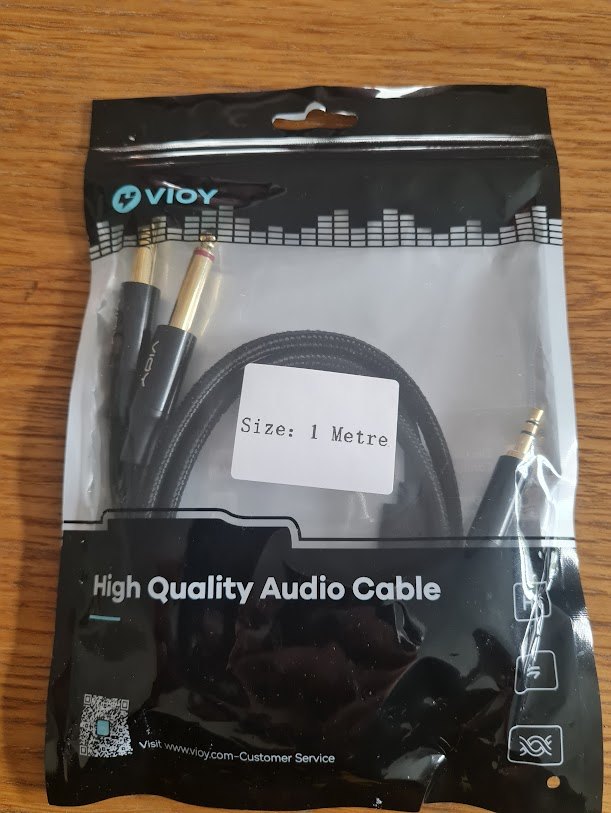 High quality audi cable 3.5mm to dual 6.35mm multimedia speakers wire
