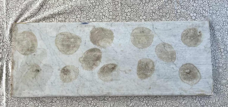 Marble slab - white - 1218mm x 458mm x 20mm polished one side