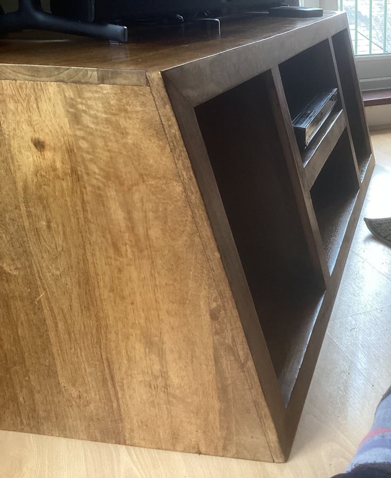 Dark Mango TV Unit Slanted Style
