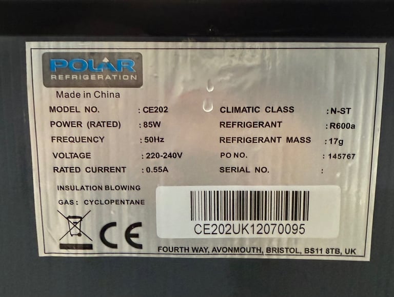 POLAR CE202 TABLE TOP NICE WINE COOLER WITH WARRANTY   