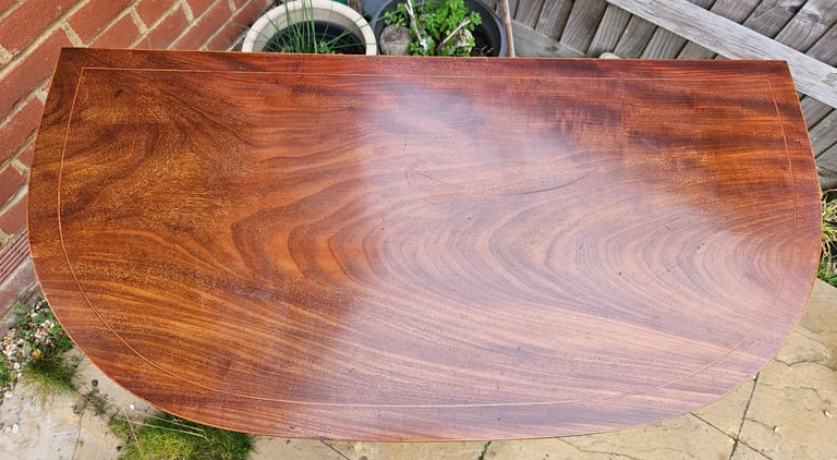 Georgian Mahogany Antique"D" Shaped Card Table Circa 1800