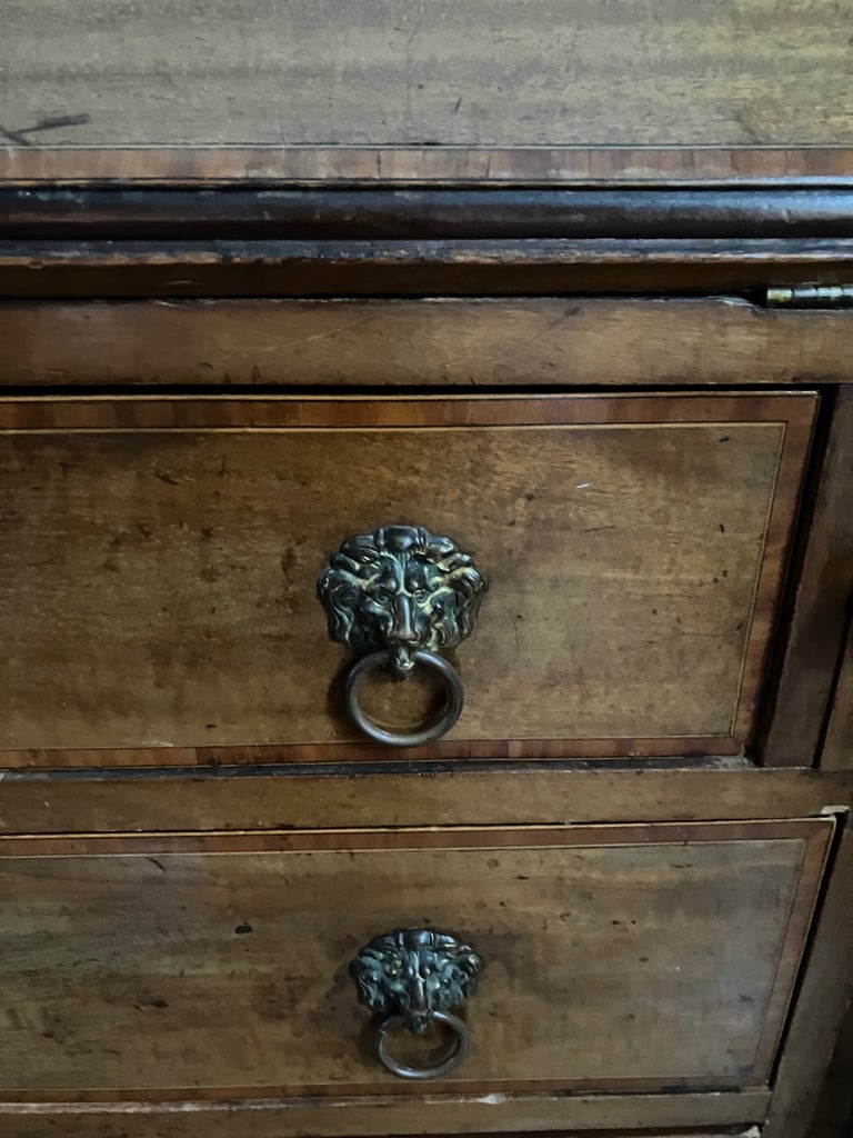 Vintage Small Edwardian inlaid bureau 