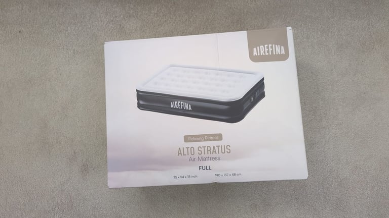 image for Double Airbed, Inflatable Mattress with Built-in Electric Pump