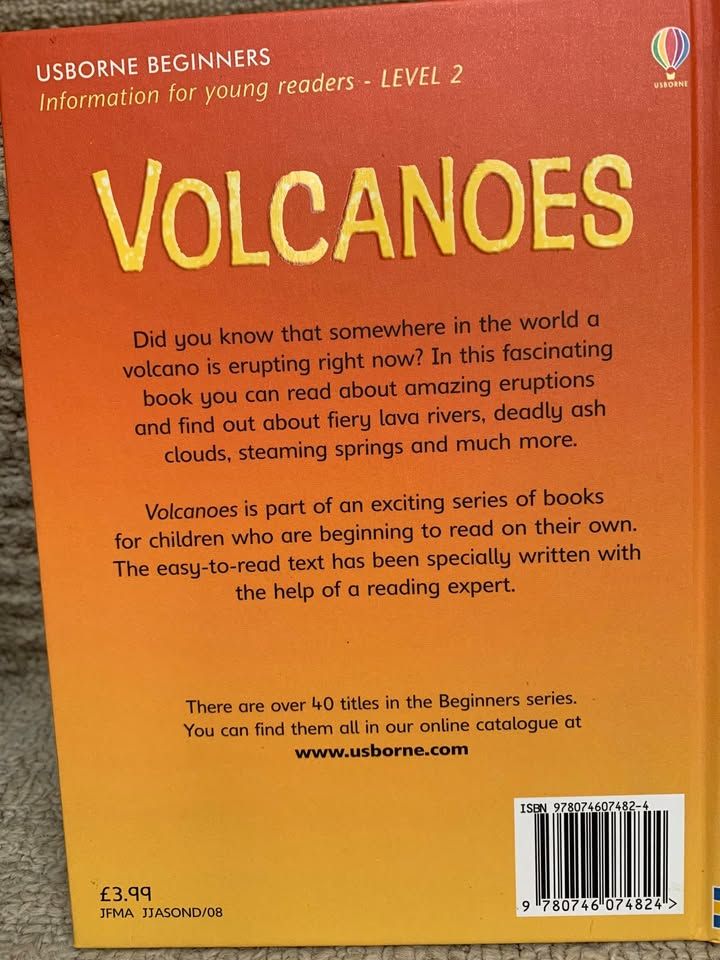 3 KIDS BOOKS - TROLLS - VOLCANOES - FOSSILS (diff. prices)