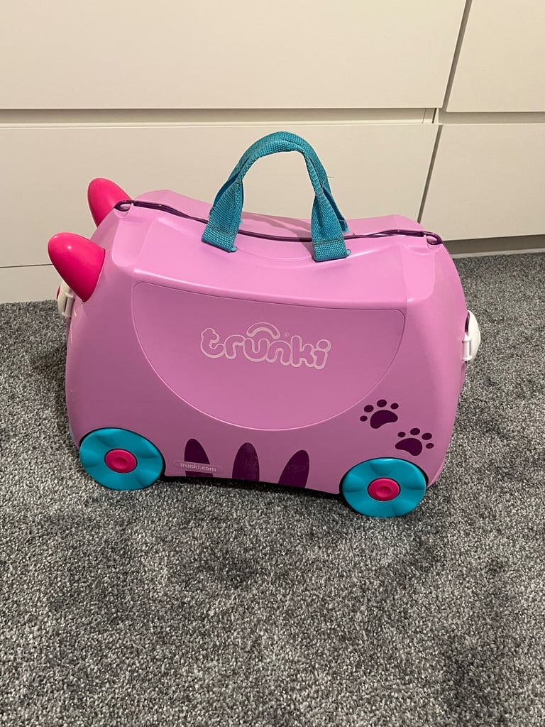 Trunki Ride-On Kids Suitcase – Pink Cat Design