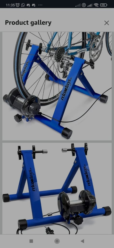 image for Relaxdays Indoor Bicycle Resistance Trainer, 6 Gears, for 26-28" Wheels Indoor Cycling Stand