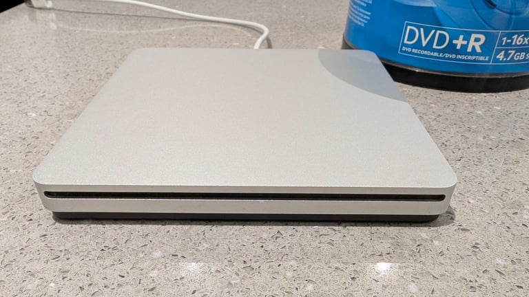 image for Apple Siver external USB CD/DVD writer. Original Blue Imac USB keyboard