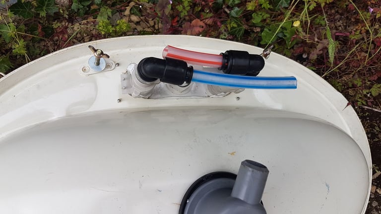 Bathroom sink with mixer tap.