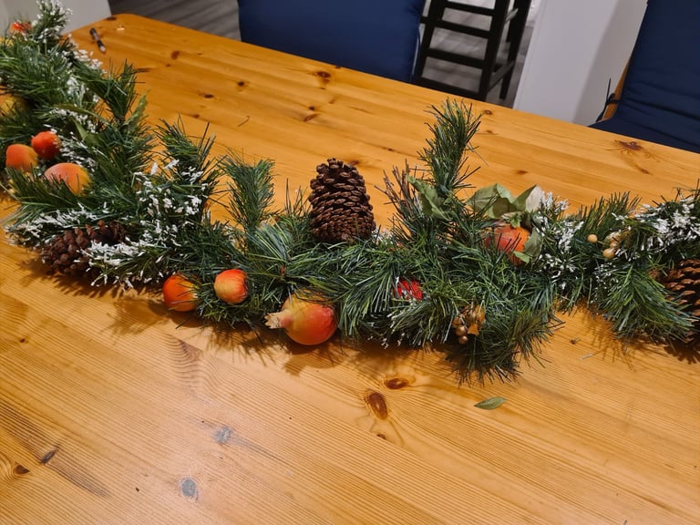 2m /200cm Christmas Mantlepiece swag artificial decoration  