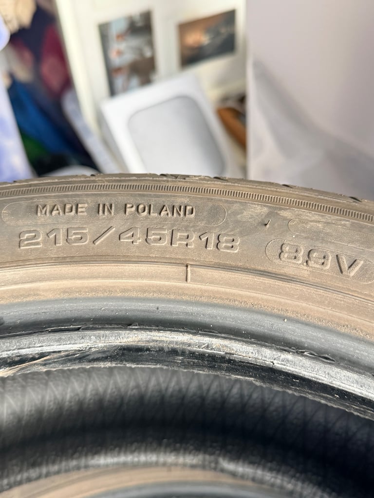 image for Goodyear Eagle F1 Tyres  215/45/18 89V (NEARLY NEW)