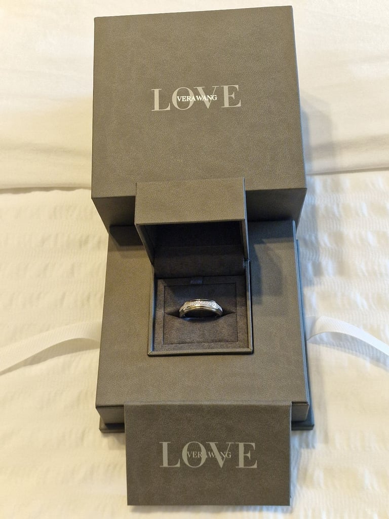 Mens Wedding Ring - Vera Wang Men's Platinum 0.23ct Total Diamond Band Size X