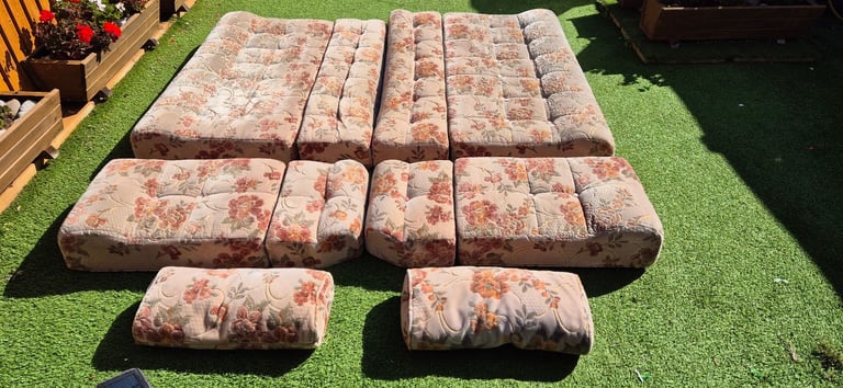 Cushions for camper caravan motorhome boat, set of 10.