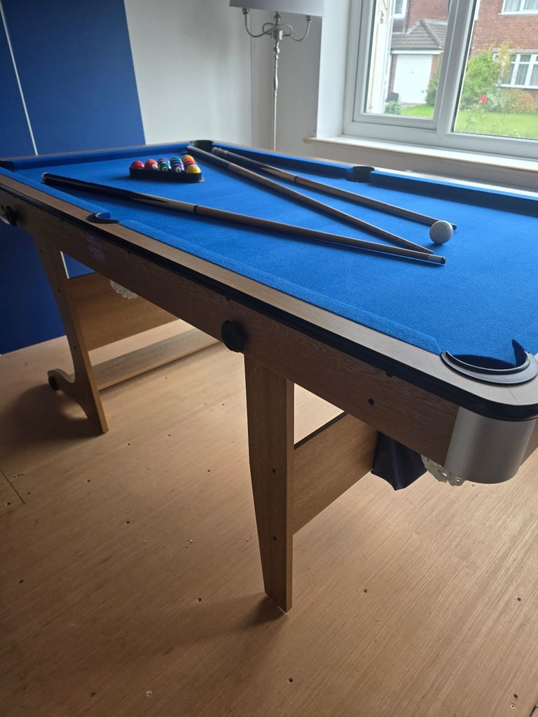 Fold up pool table, table tennis and darts