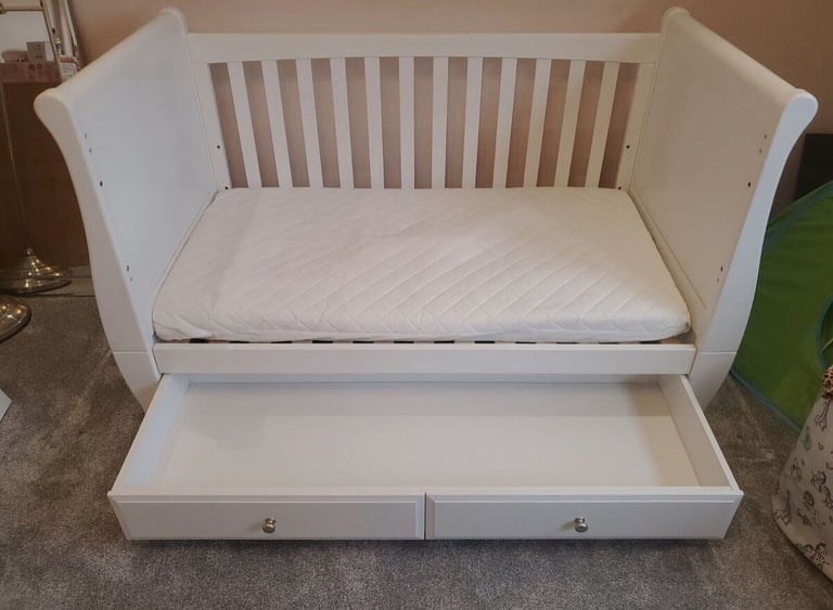 image for Silver cross sleigh bed brand new