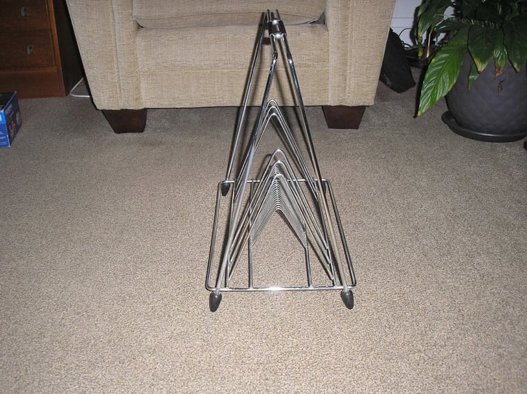 Record rack from 1960's/70's, excellent condition from pet & smoke free home