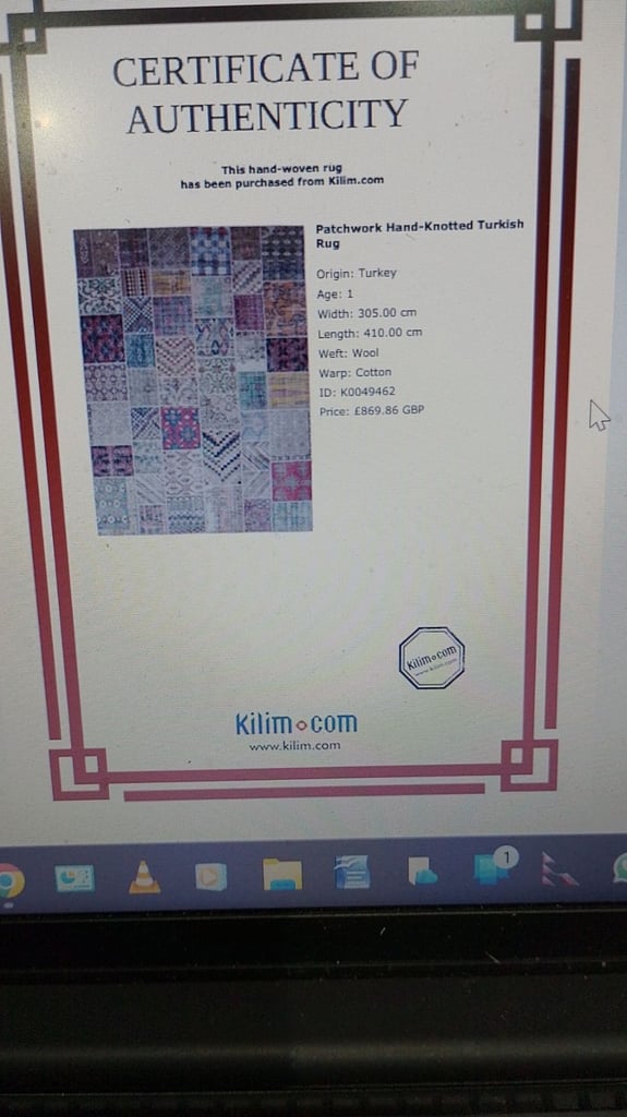 Turkish hand-woven rug - large