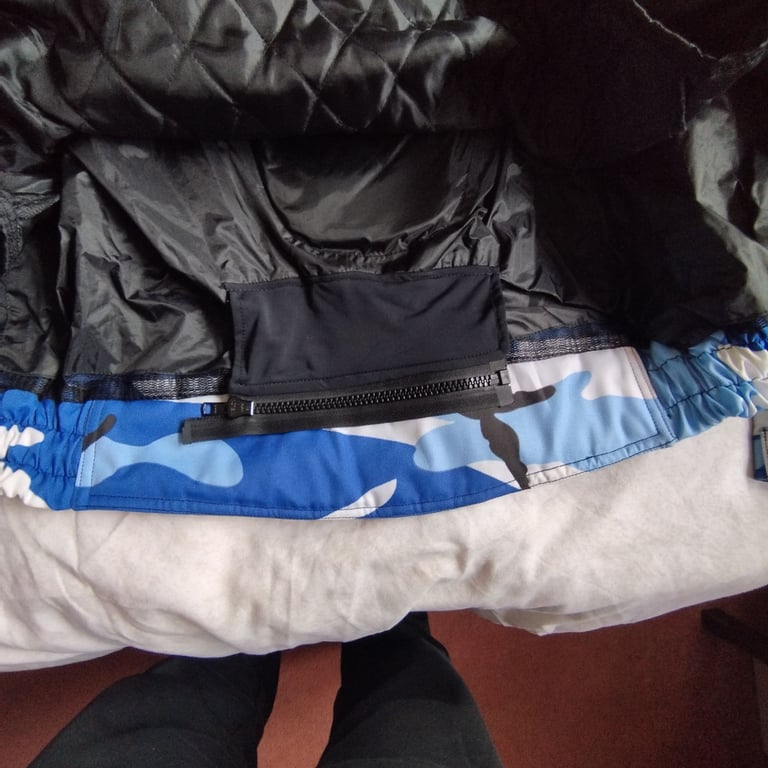 New Blue Camo Biker Jacket and Trousers