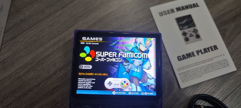 New M37 Handheld Game Console 64GB Purple 20000+ Games