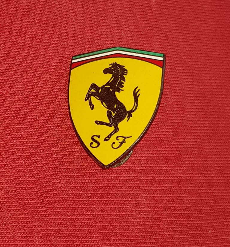 image for Ferrari Badge Brooch vintage enamel