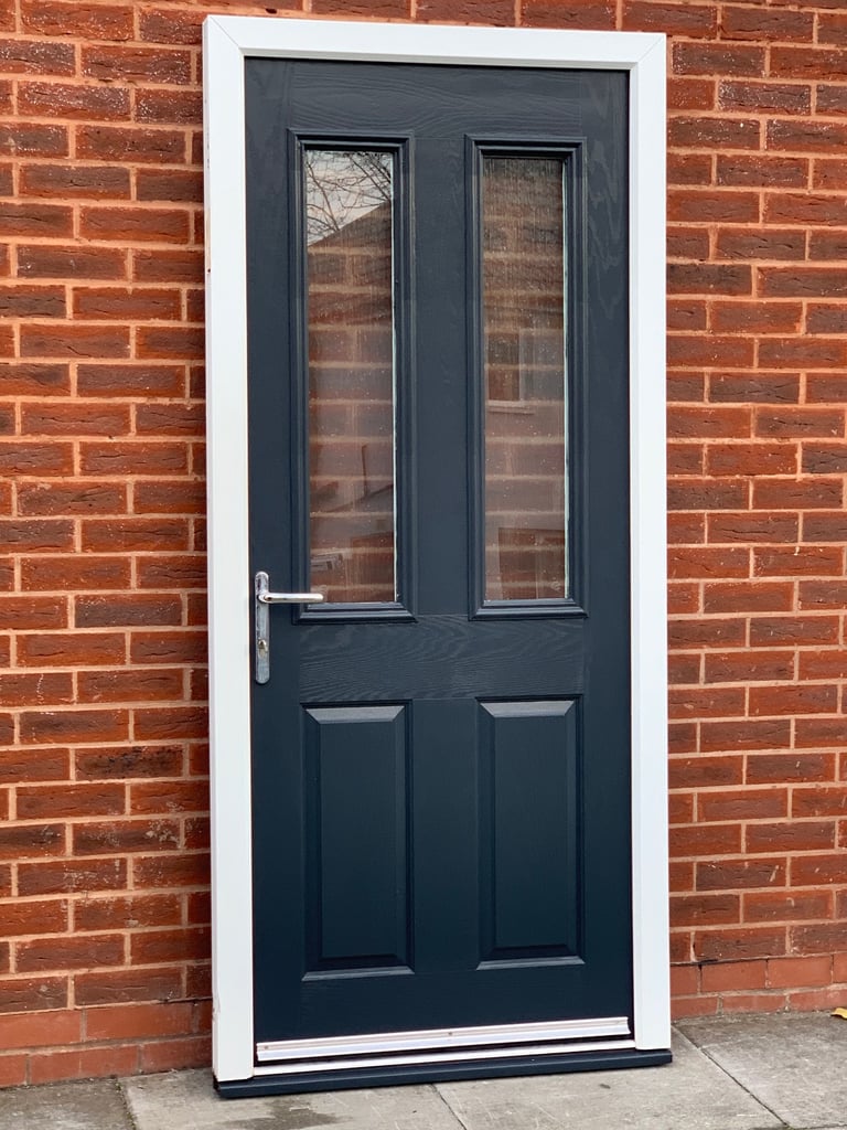 DOUBLE GLAZED COMPOSITE BACK DOOR IN ANTHRACITE GREY 92.5cm WIDE 207cm HIGH Can Deliver