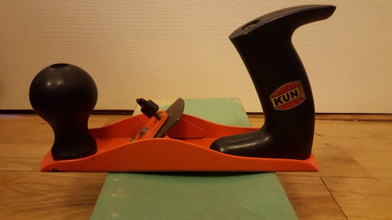 kunz 333b 8 inch length & 1 3/4 inch cutter orange plane boxed west germany 