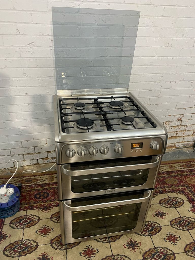 HotPoint Stainless Steel 60 CM Gas Cooker With Oven/Grill