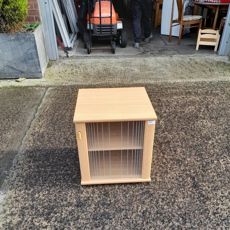 Glass fronted small cabinet 48cm x 44cm x 54cm, Ref:19617