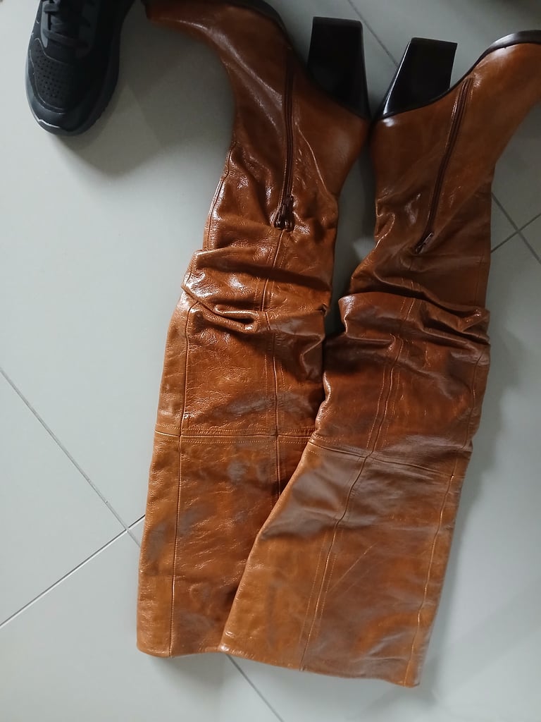 Asos long leather boots