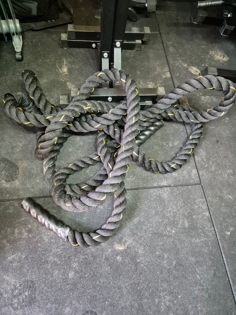 Gym battle ropes