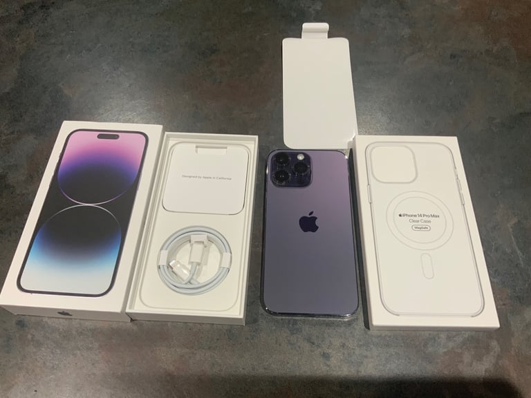 image for Apple iphone 14 pro max 128gb deep purple,new condition