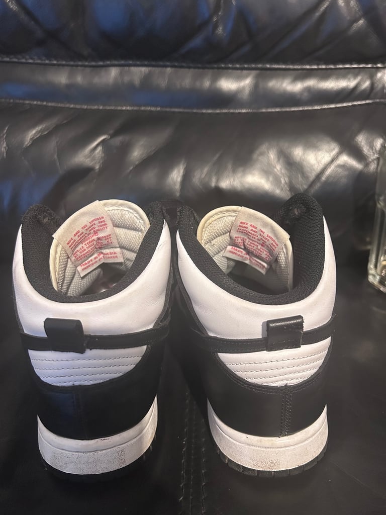 Nike air panda dunks hi tops