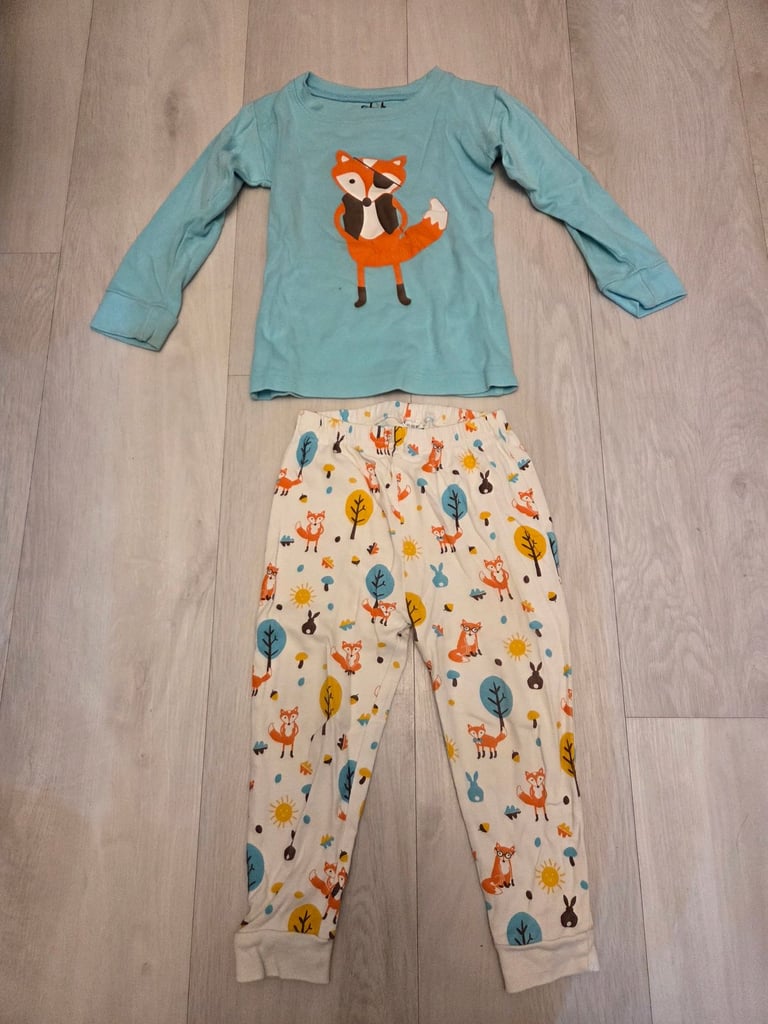 image for Dotty & Co - organic cotton - fox set trousers and long sleeve top - 2 years