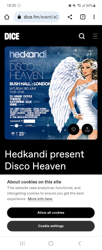 Hed Kandi Disco Heaven 1 ticket