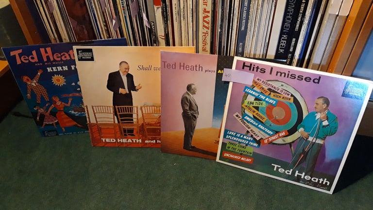 Ted Heath vinyl LPs (21 of), mainly Jasmine and Memoir reissues, all VGC - 3 for £10