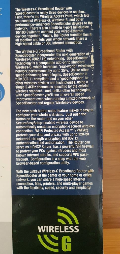 Wireless-G Broadband Router with SpeedBooster