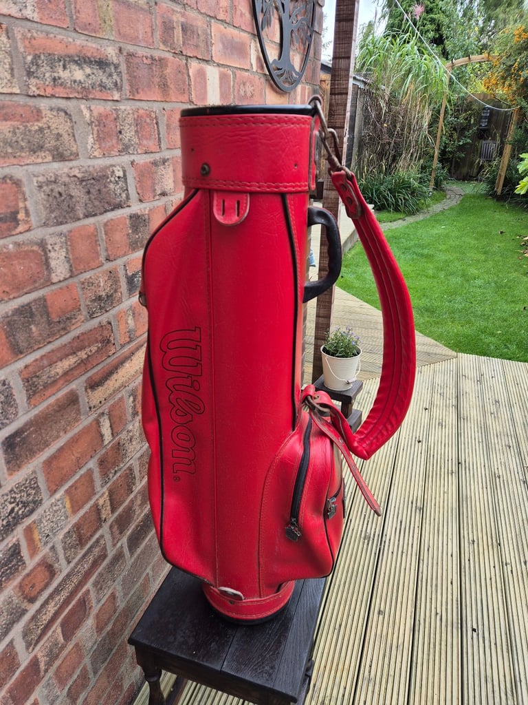 image for Vintage red wilson golf bag
