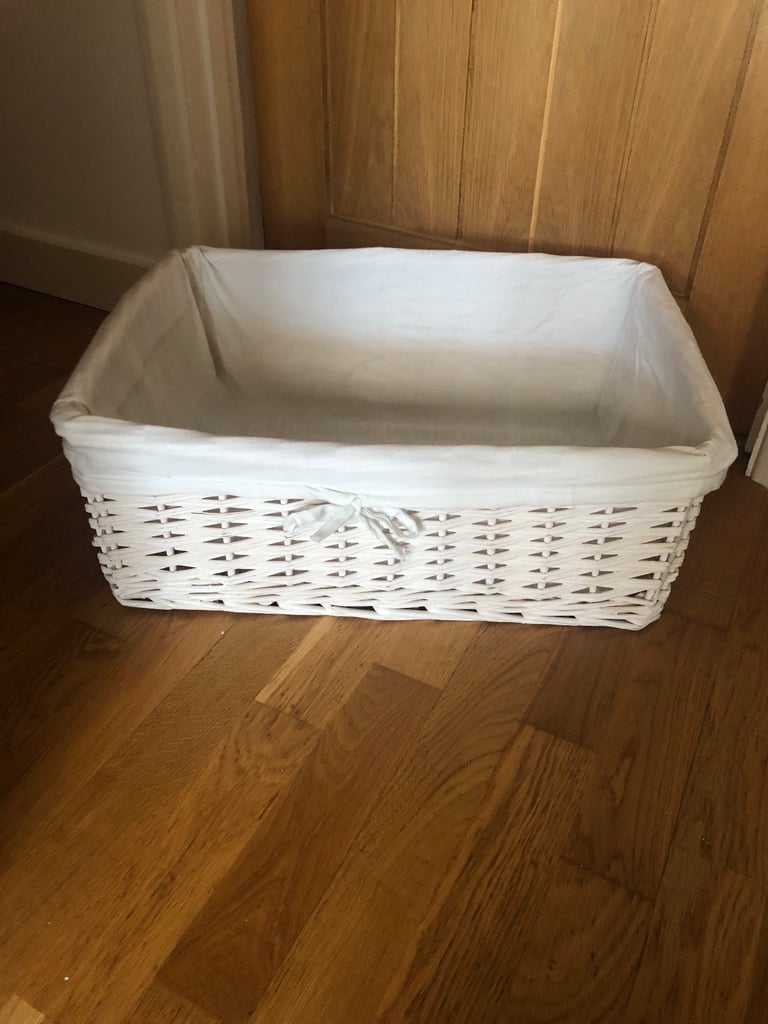 image for White large basket 
