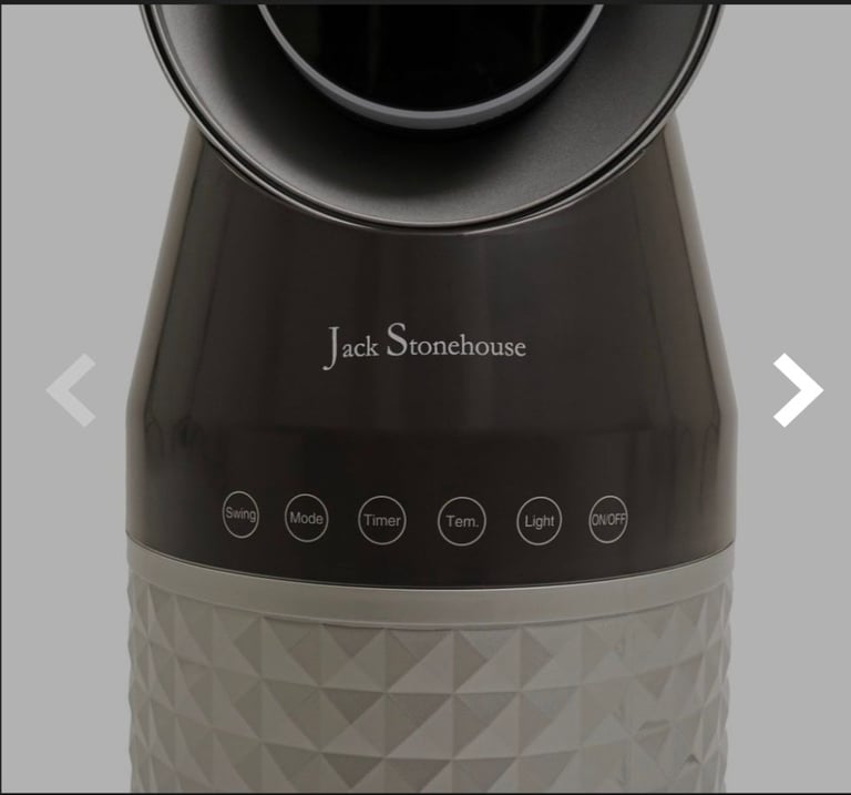 Jack Stonehouse Bladeless LED Tower Fan Heater Cooling with Remote Control