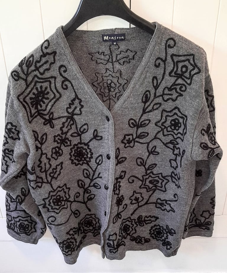image for Monsoon 100% wool cardigan M
