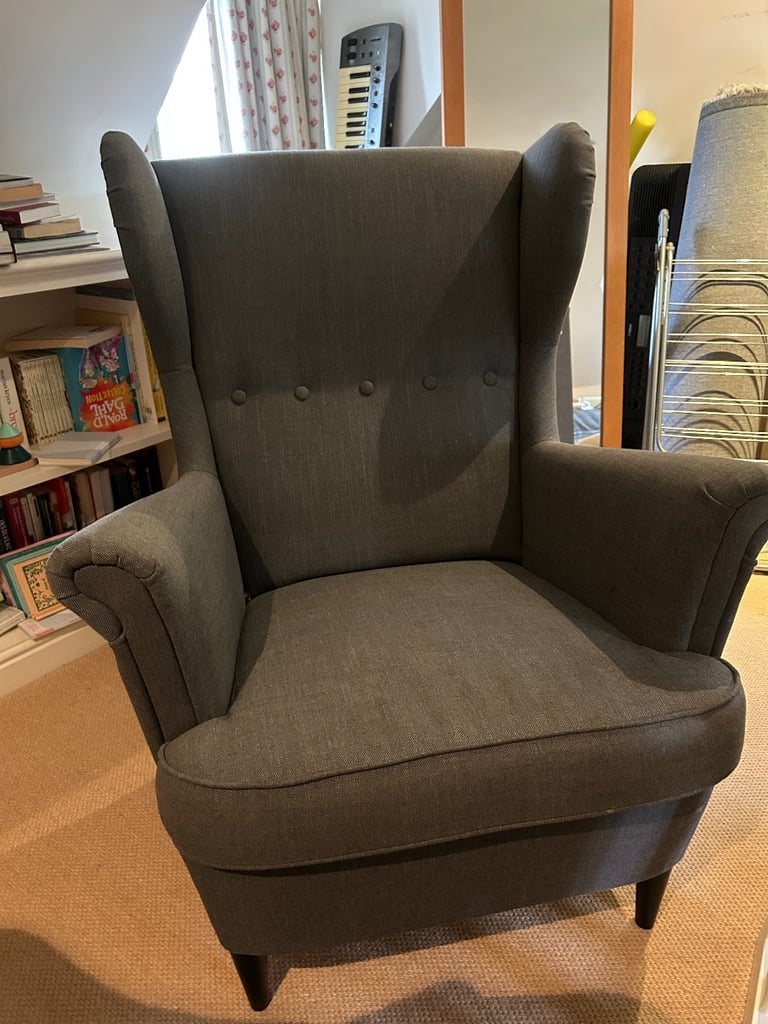 IKEA- Strandmon Wing chair in Nordvalla Dark Grey 