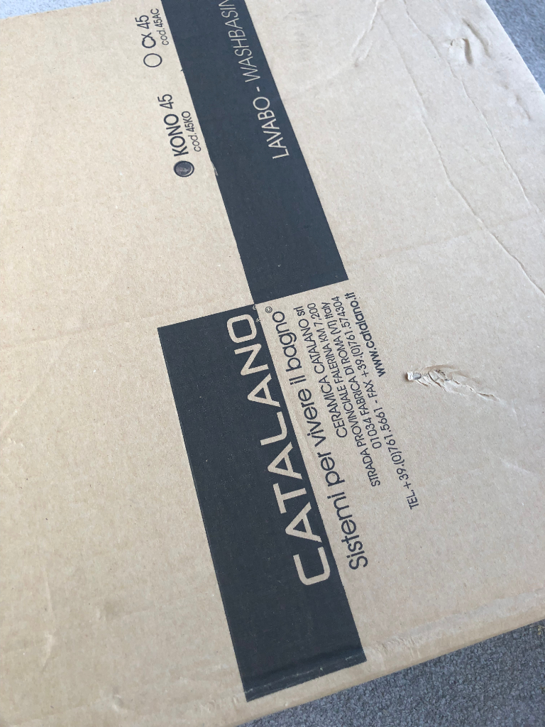 New TWO Catalano KONO 45 Italian ceramic countertop sinks