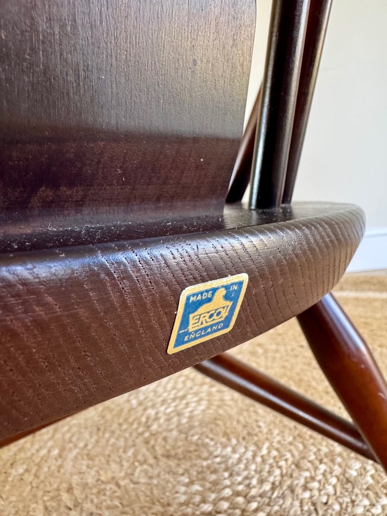 Ercol mid century vintage 307 Fleur De Lis tub armchair 