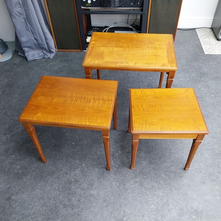 image for Vintage Teak Set of 3 Nest of Tables