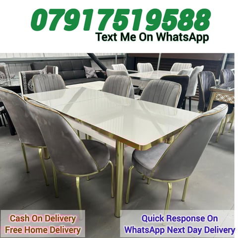 New Beautiful Stylish Dining Table With Chairs For SALE