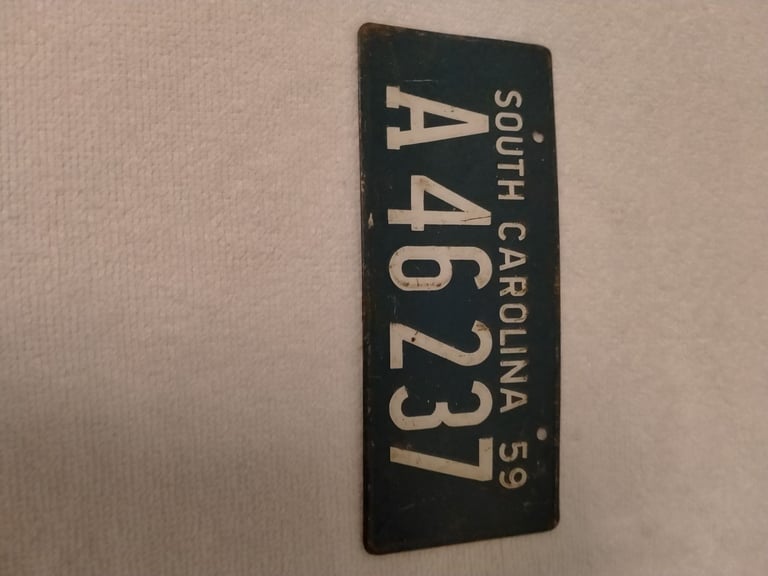 Vintage USA state  License Plates. New Mexico, Pennsylvania, South Carolina