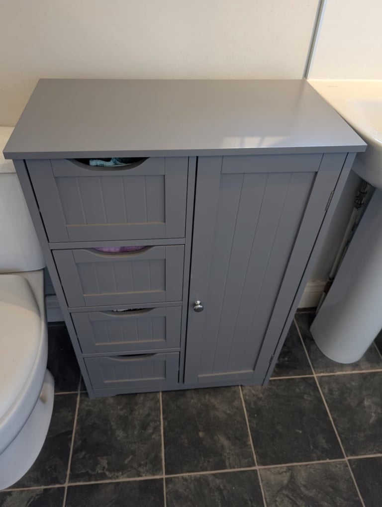 Grey Bathroom Storage/Shelving Unit