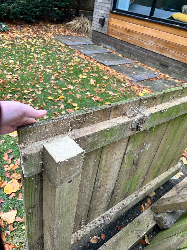 3ft high fence cut into peices 