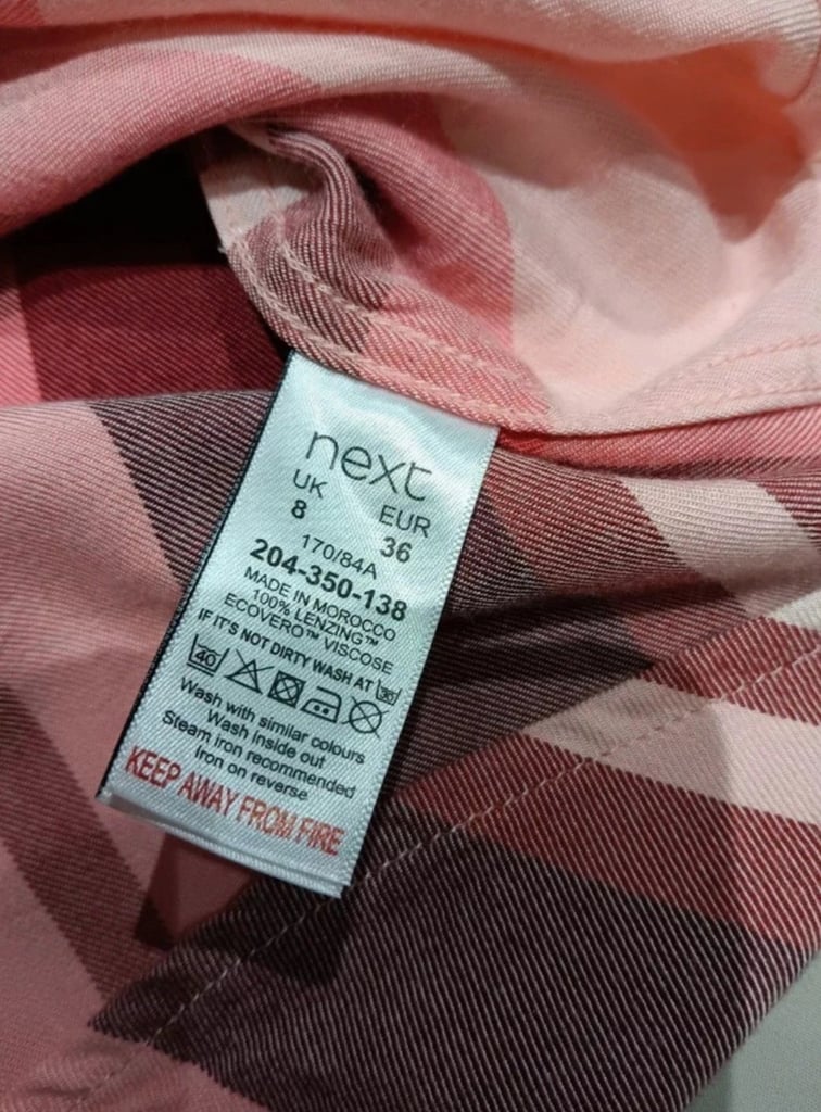 2x Next Long Sleeved Checked/Tartan Shirts