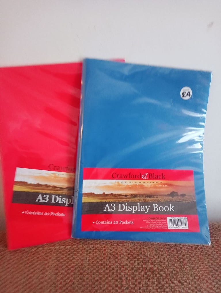 image for 2x A3 Art Display Book 20 plastic wallets craft picture